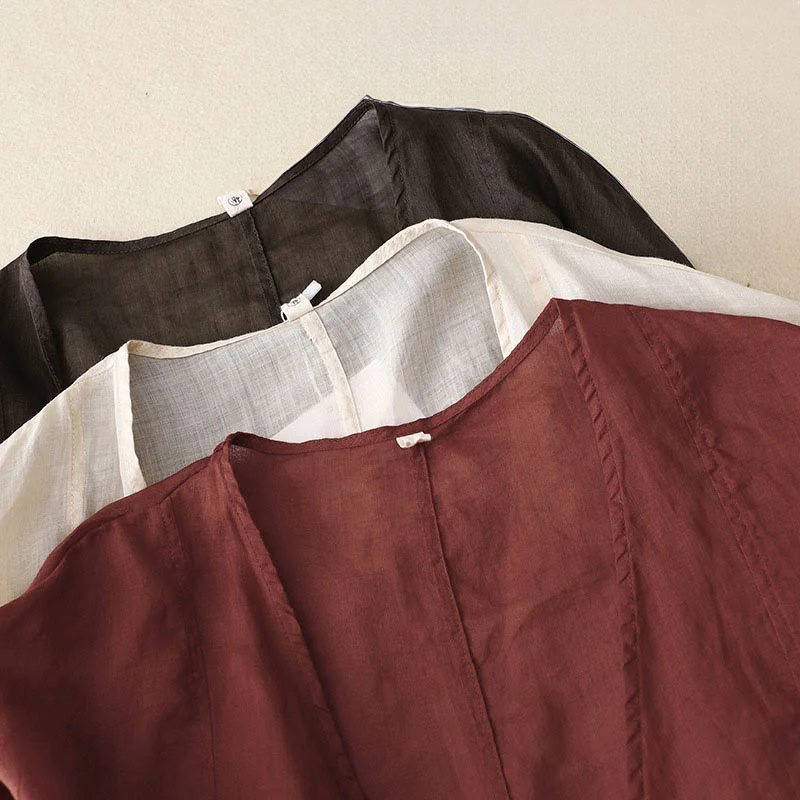 Buddha Stones Kimono estivo da donna con maniche lunghe e lacci, aperto sul davanti - Image 20