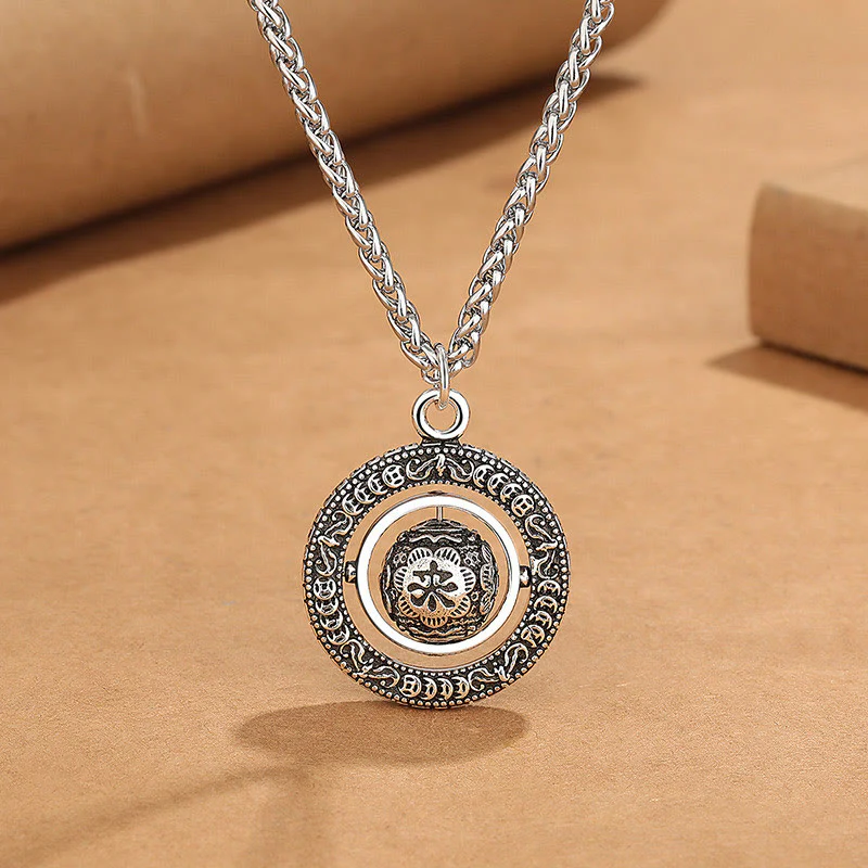 Buddha Stones La fortuna di una persona migliora il design Modello Collana pendente girevole in rame