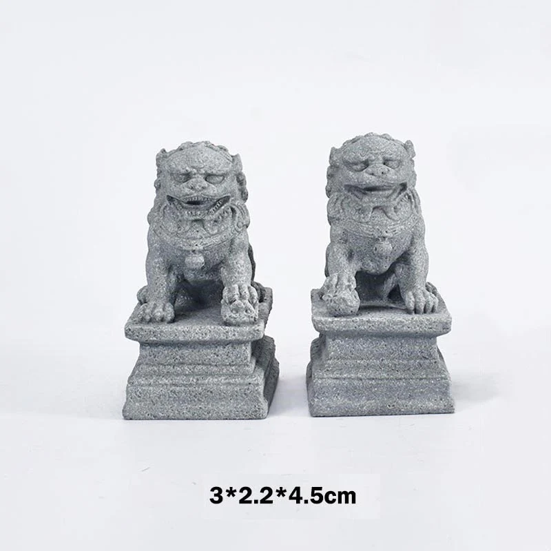 Buddha Stones Leone Fu Foo Cani Elefante Allontanare il Male Benedizione Decorazione della Casa - Image 3