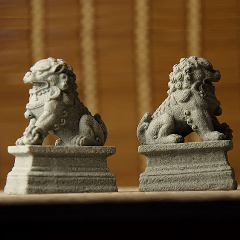 Buddha Stones Leone Fu Foo Cani Elefante Allontanare il Male Benedizione Decorazione della Casa - Image 4