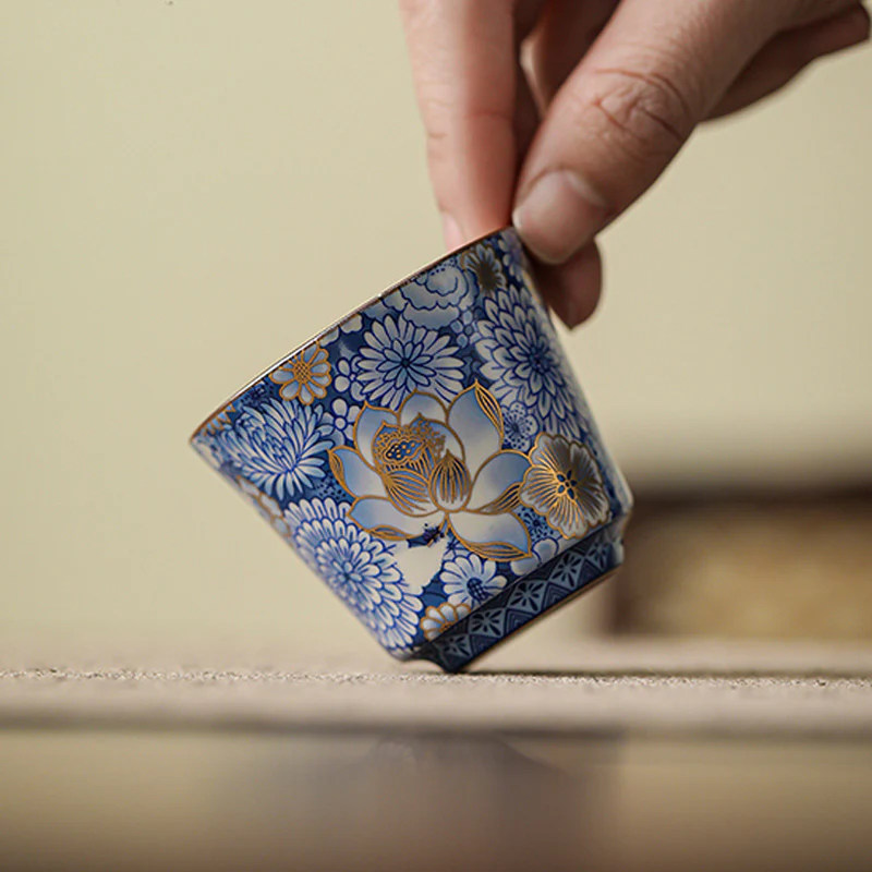 Buddha Stones Loto Crisantemo Fiore di Prugna Tazza da Tè Kung Fu Tazza da Tè Teiera - Image 10