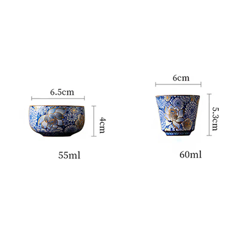Buddha Stones Loto Crisantemo Fiore di Prugna Tazza da Tè Kung Fu Tazza da Tè Teiera - Image 15