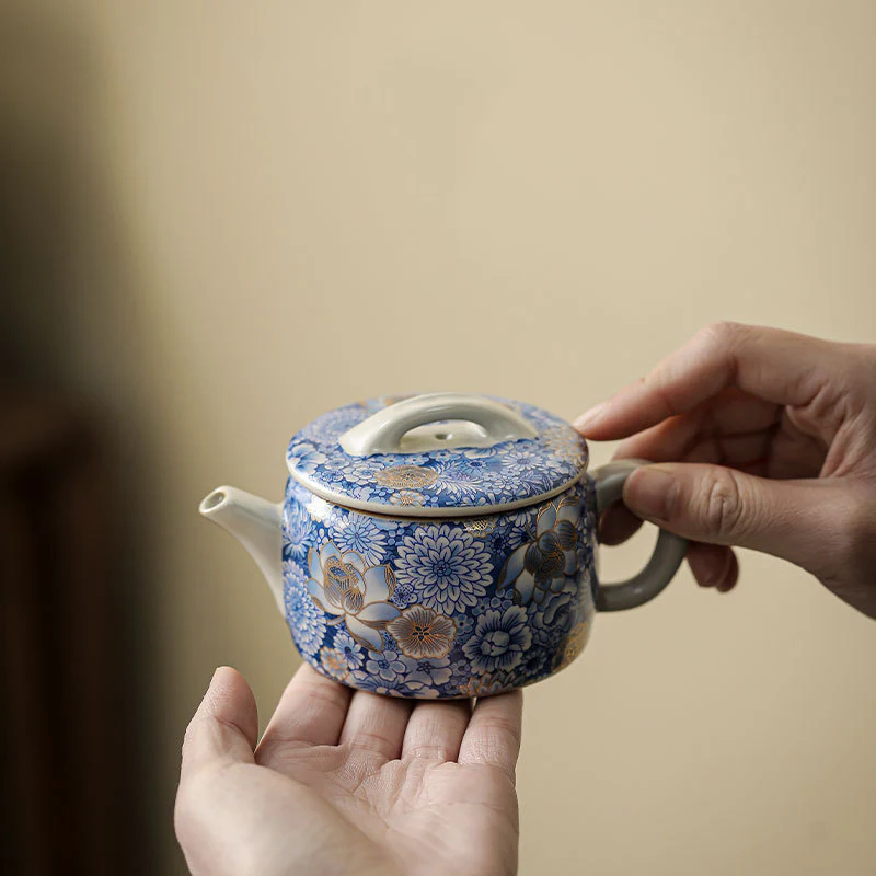 Buddha Stones Loto Crisantemo Fiore di Prugna Tazza da Tè Kung Fu Tazza da Tè Teiera - Image 18