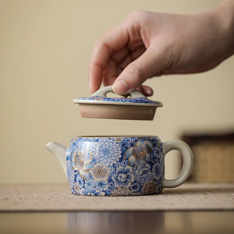 Buddha Stones Loto Crisantemo Fiore di Prugna Tazza da Tè Kung Fu Tazza da Tè Teiera - Image 19