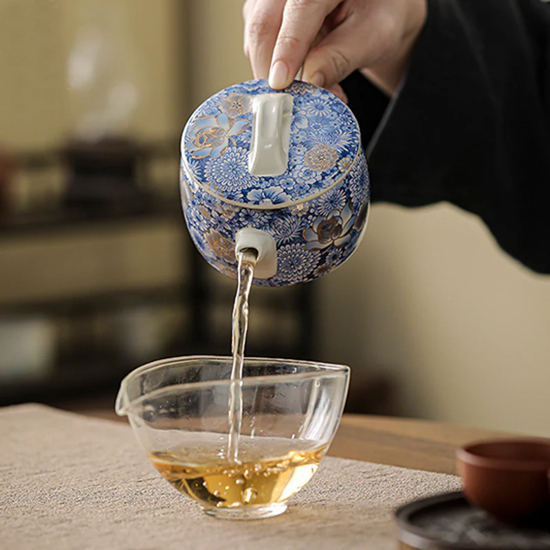 Buddha Stones Loto Crisantemo Fiore di Prugna Tazza da Tè Kung Fu Tazza da Tè Teiera - Image 25