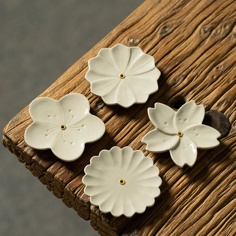 Buddha Stones, loto, fiore di ciliegio, fiore di prugna, crisantemo, bruciatore di incenso in ceramica curativo, decorazione - Image 10