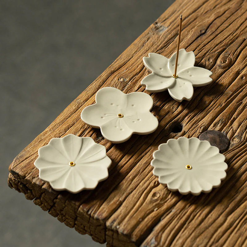 Buddha Stones, loto, fiore di ciliegio, fiore di prugna, crisantemo, bruciatore di incenso in ceramica curativo, decorazione - Image 12