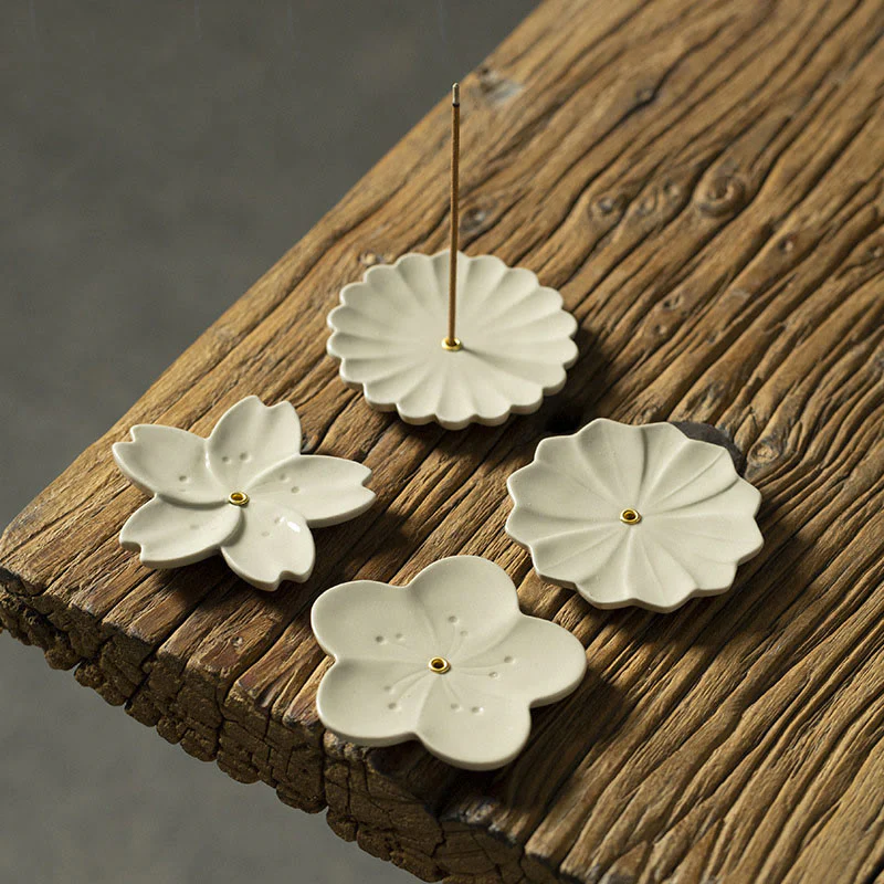 Buddha Stones, loto, fiore di ciliegio, fiore di prugna, crisantemo, bruciatore di incenso in ceramica curativo, decorazione - Image 14