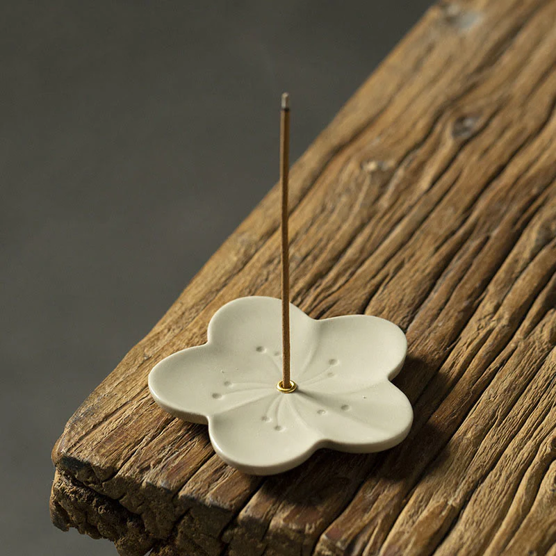 Buddha Stones, loto, fiore di ciliegio, fiore di prugna, crisantemo, bruciatore di incenso in ceramica curativo, decorazione - Image 5