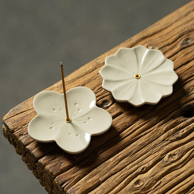 Buddha Stones, loto, fiore di ciliegio, fiore di prugna, crisantemo, bruciatore di incenso in ceramica curativo, decorazione - Image 9