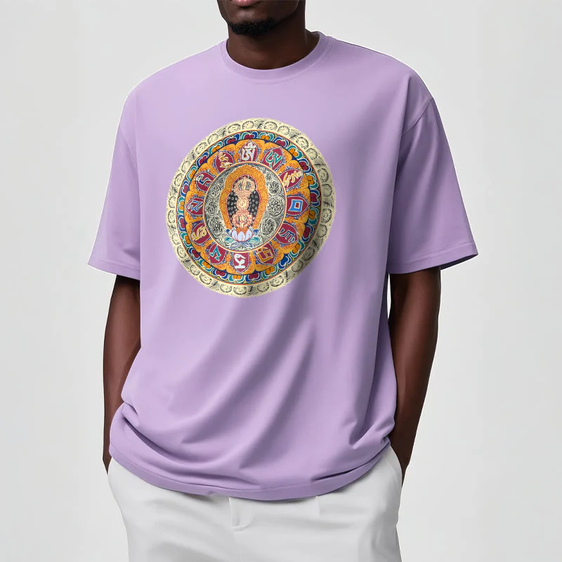 Buddha Stones Maglietta in cotone con mandala Dorje Vajra Buddha - Image 17