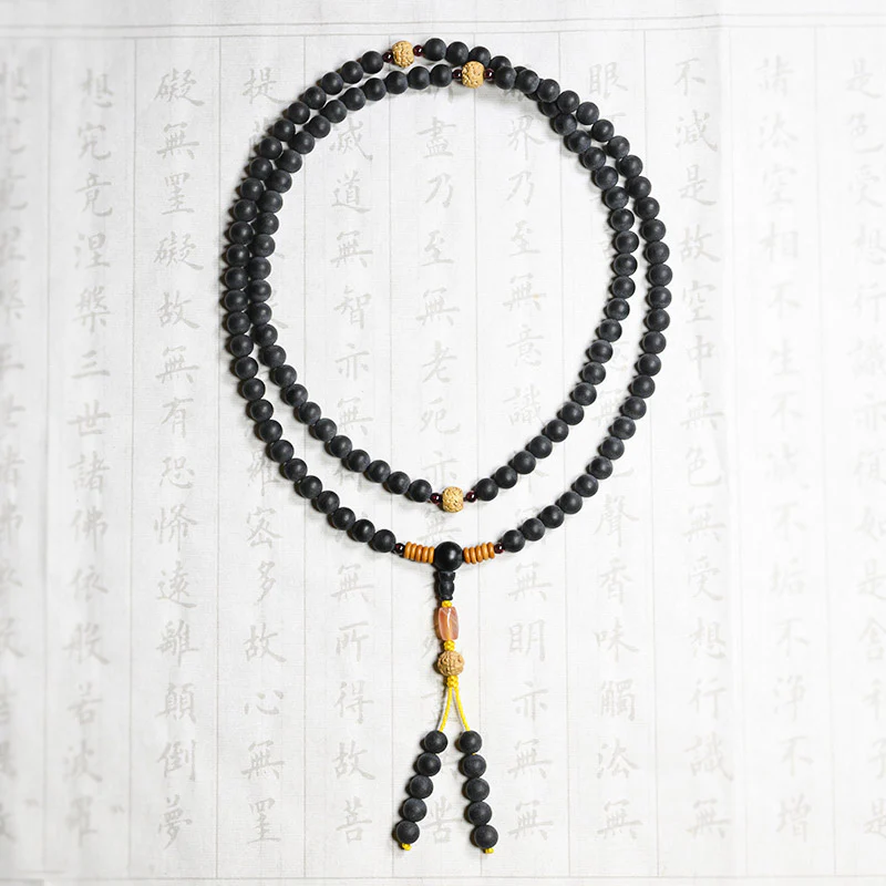 Buddha Stones Mala Tibetano Cipresso Semi di Bodhi Agata Rossa Braccialetto di Guarigione - Image 11