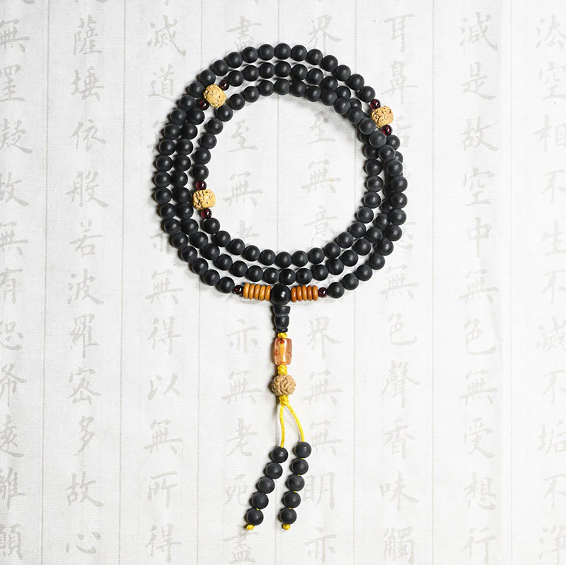 Buddha Stones Mala Tibetano Cipresso Semi di Bodhi Agata Rossa Braccialetto di Guarigione - Image 3