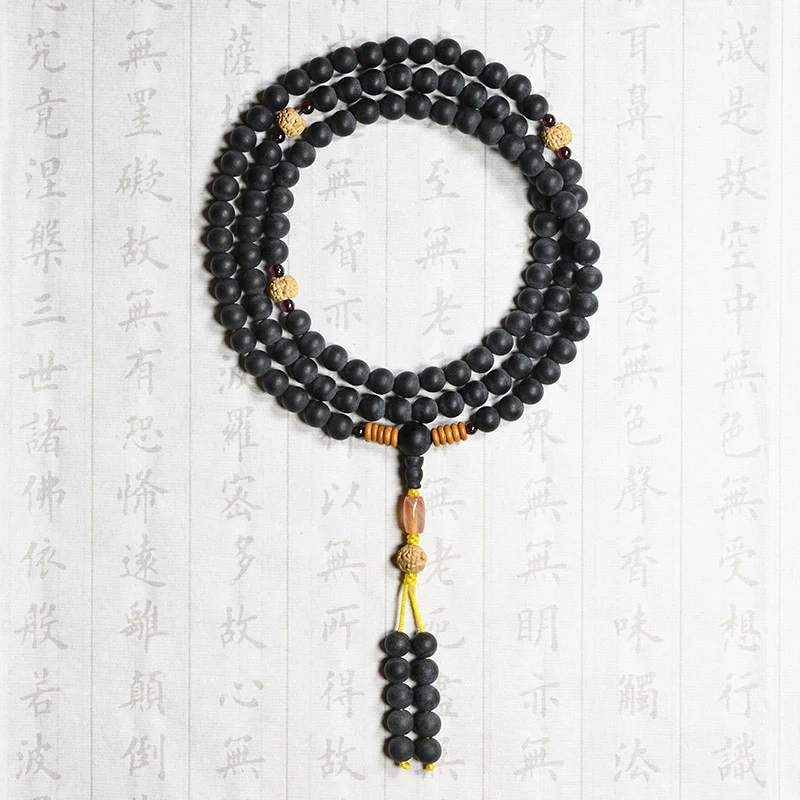 Buddha Stones Mala Tibetano Cipresso Semi di Bodhi Agata Rossa Braccialetto di Guarigione - Image 6