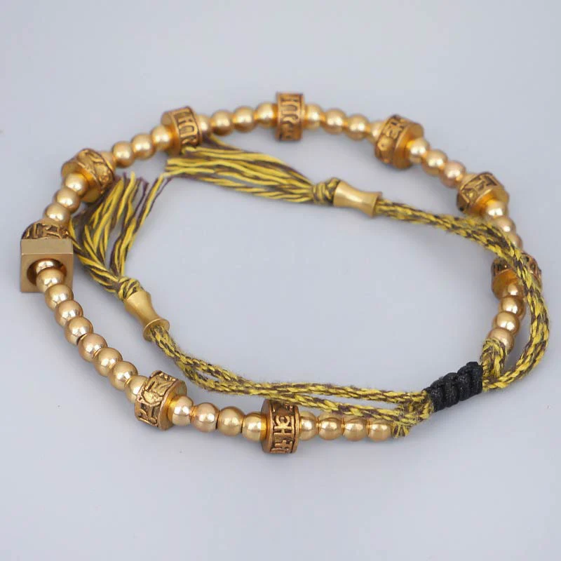 Buddha Stones Maledizione tibetana Sei parole vere Braccialetto della ricchezza - Image 4