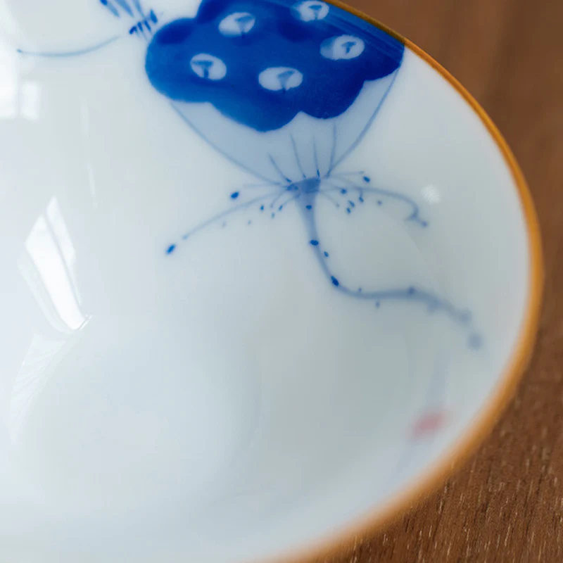 Buddha Stones Mandala Fiore Koi Pesce Loto Uccello Cachi Tazza da tè Kung Fu Tazza da tè 50ml - Image 10