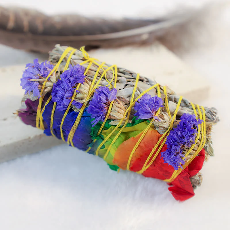 Buddha Stones, margherite colorate, fiori di rosa rossa, bastoncino di sbavatura per la pulizia della casa, incenso, guarigione, meditazione, bastoncino di sbavatura, rituali, set - Image 8