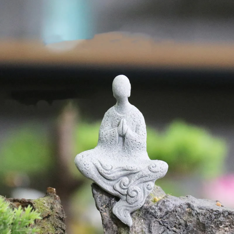 Buddha Stones Meditazione Buddha Monaco Serenità Decorazione della casa - Image 15