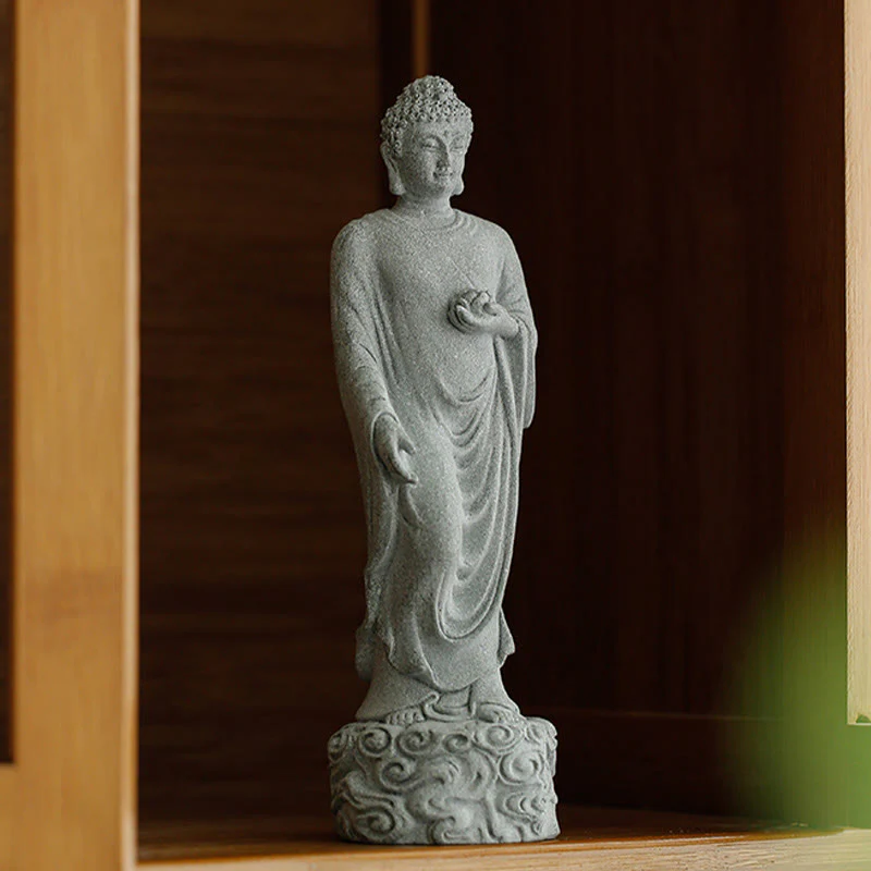 Buddha Stones Meditazione Buddha Nuvole di buon auspicio Design Serenità Decorazione della casa - Image 6