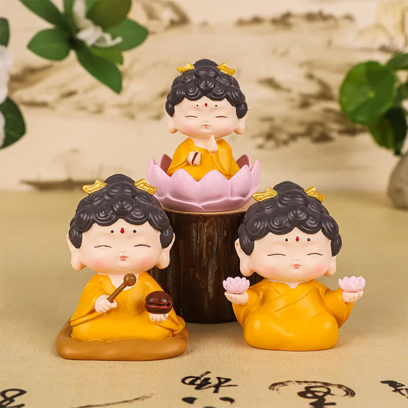 Buddha Stones Meditazione Loto Amitabha Buddha Statua in resina Compassione Decorazione per la casa - Image 13