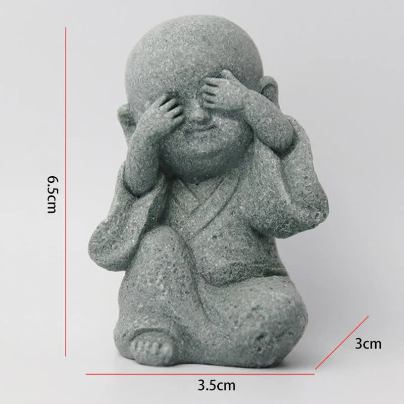 Buddha Stones Meditazione Preghiera Monaco Statua del Buddha Serenità Decorazione della casa - Image 12