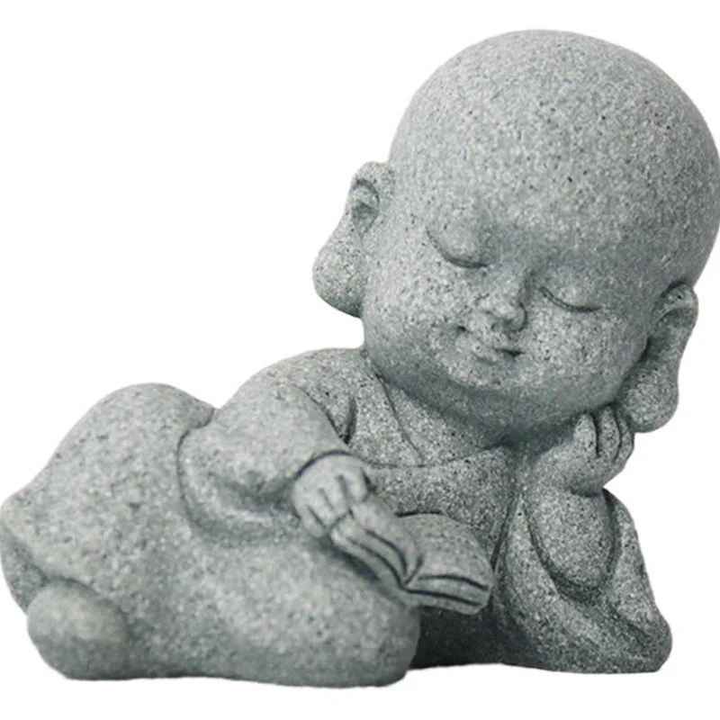 Buddha Stones Meditazione Preghiera Monaco Statua del Buddha Serenità Decorazione della casa - Image 4