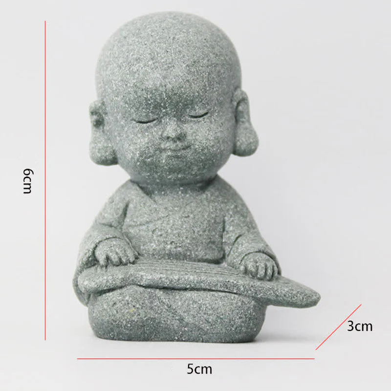 Buddha Stones Meditazione Preghiera Monaco Statua del Buddha Serenità Decorazione della casa - Image 6