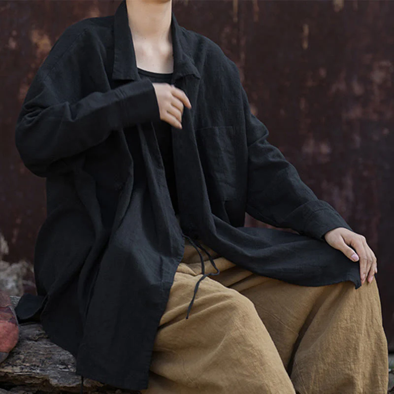 Buddha Stones Meditazione Ramie Cotone Abbigliamento - Image 29