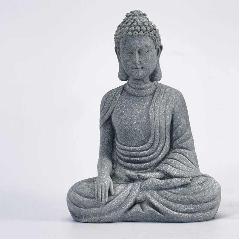 Buddha Stones Meditazione seduta Buddha Benedizione Compassione Decorazione - Image 11