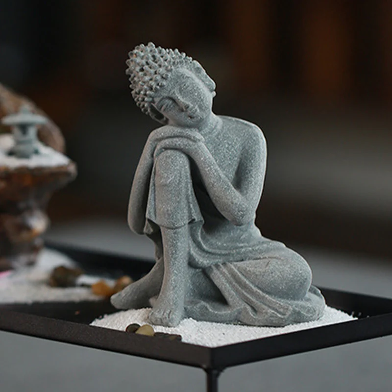 Buddha Stones Meditazione seduta Buddha Benedizione Compassione Decorazione - Image 17