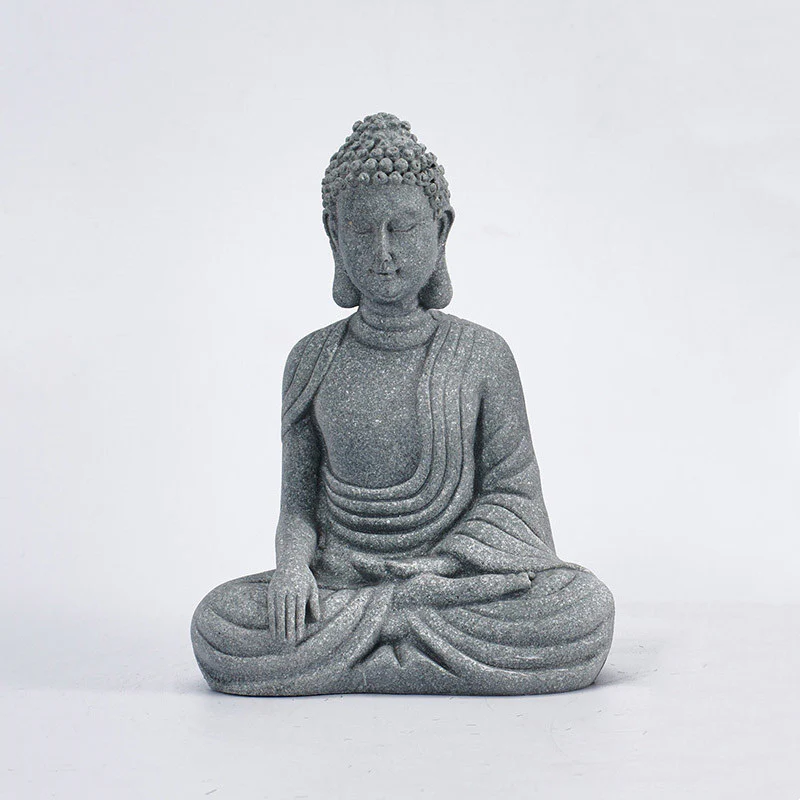 Buddha Stones Meditazione seduta Buddha Benedizione Compassione Decorazione - Image 3