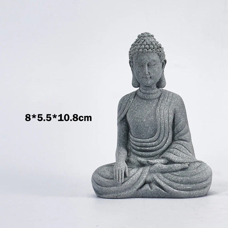 Buddha Stones Meditazione seduta Buddha Benedizione Compassione Decorazione - Image 6