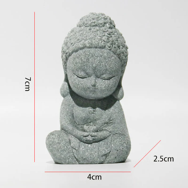 Buddha Stones Meditazione Statua del Buddha Compassione Decorazione della casa - Image 3