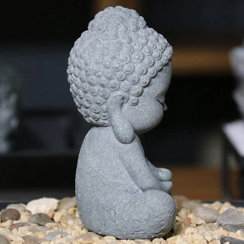 Buddha Stones Meditazione Statua del Buddha Compassione Decorazione della casa - Image 4