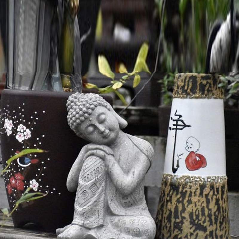 Buddha Stones Meditazione tibetana Benedizione del Buddha Compassione Serenità Decorazione della casa - Image 6