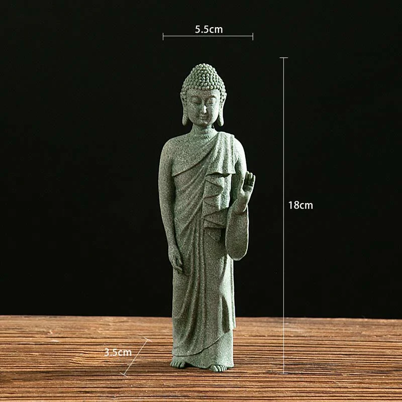 Buddha Stones Meditazione Tibetana Contemplazione Buddha Serenità Compassione Statua Figurina Decorazione - Image 14