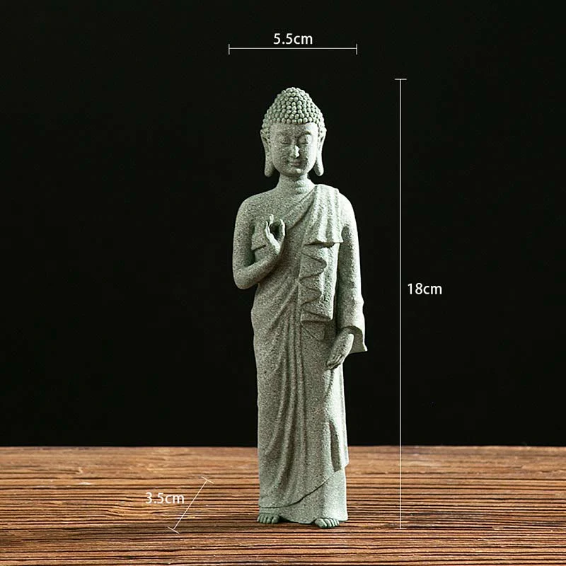 Buddha Stones Meditazione Tibetana Contemplazione Buddha Serenità Compassione Statua Figurina Decorazione - Image 16