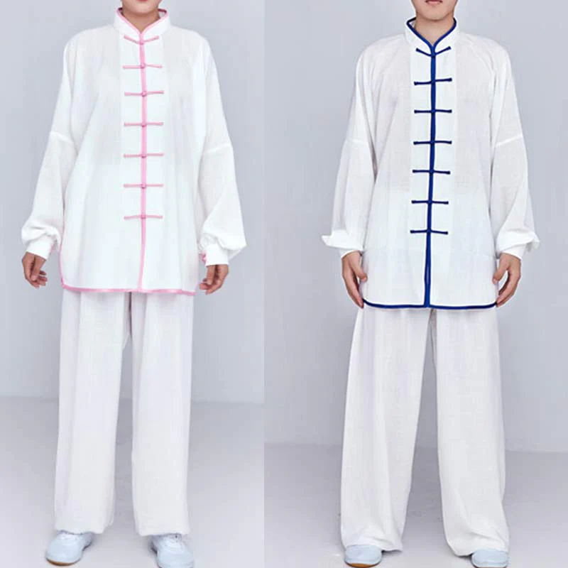 Buddha Stones Meditazione Zen Preghiera Spirituale Tai Chi Qigong Pratica Unisex Ricamo Abbigliamento Set - Image 12