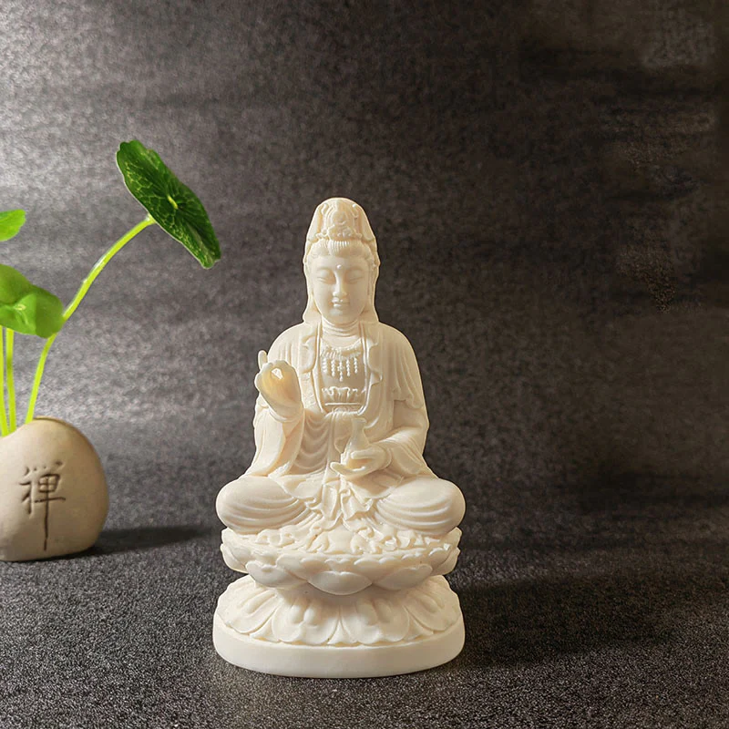 Buddha Stones Mini Avorio Frutta Tathagata Buddha Lotus Kwan Yin Avalokitesvara Manjusri Samantabhadra Serenity Desk Decorazione - Image 13