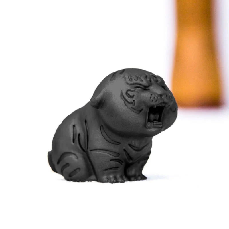 Buddha Stones Mini Carino Tigre Ferro Polvere Ruggine Statua Resina Decorazione Casa - Image 22