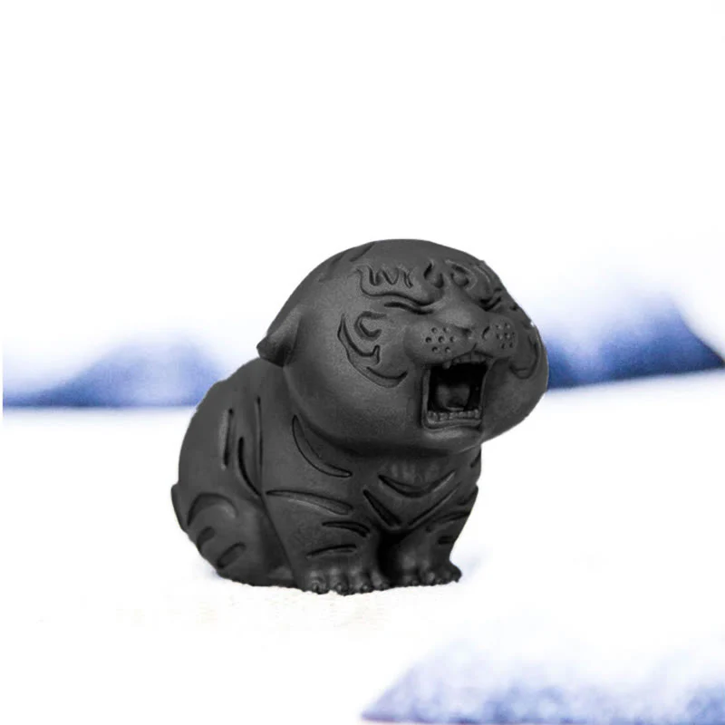 Buddha Stones Mini Carino Tigre Ferro Polvere Ruggine Statua Resina Decorazione Casa - Image 25