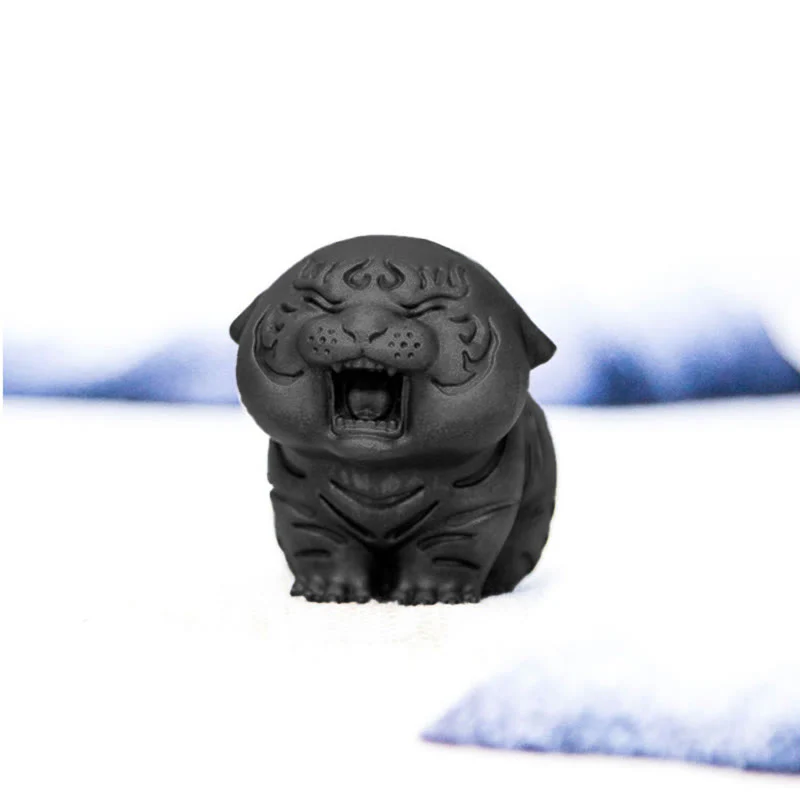 Buddha Stones Mini Carino Tigre Ferro Polvere Ruggine Statua Resina Decorazione Casa - Image 28