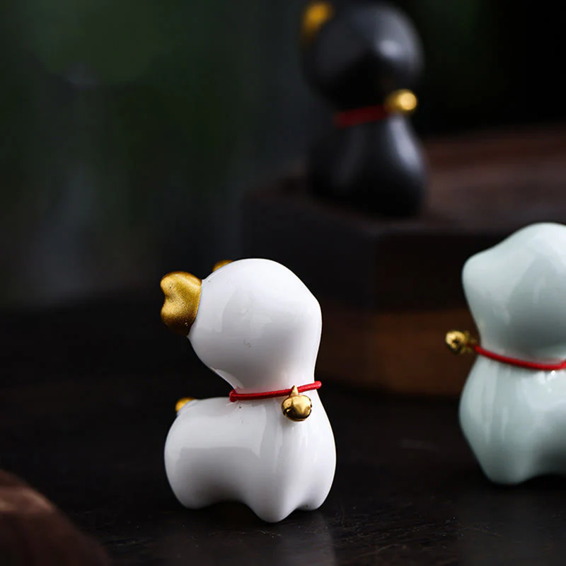 Buddha Stones Mini Cervo Tea Pet Ceramica Casa Scrivania Figurina Decorazione - Image 7