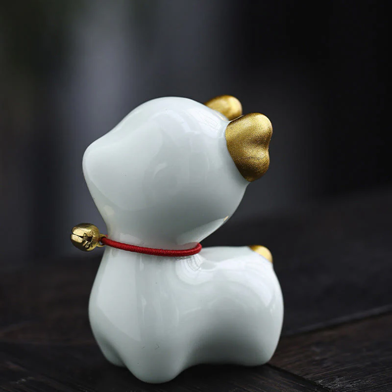 Buddha Stones Mini Cervo Tea Pet Ceramica Casa Scrivania Figurina Decorazione - Image 8
