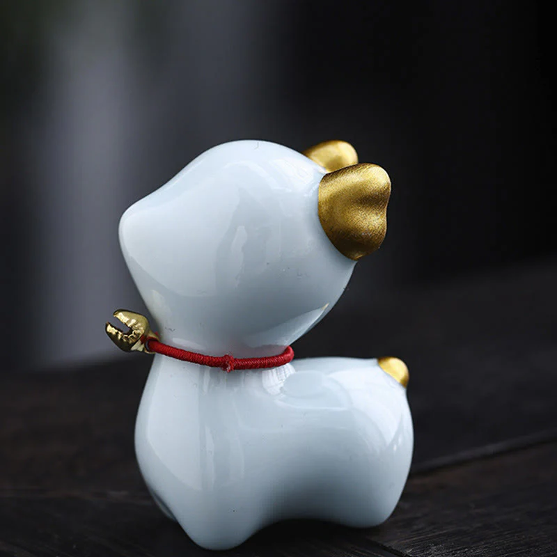 Buddha Stones Mini Cervo Tea Pet Ceramica Casa Scrivania Figurina Decorazione - Image 9