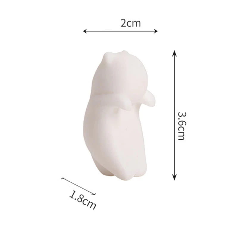 Buddha Stones Mini Hanging White Cat Tea Pet Ceramica Casa Scrivania Figurina Decorazione - Image 13