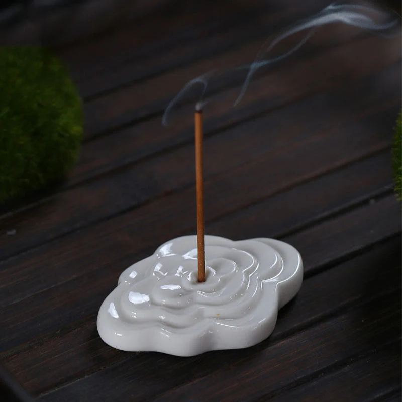 Buddha Stones Mini Nuvole di Buon Auspicio Design Bastoncino di Guarigione Ceramica Piccolo Bruciatore di Incenso Decorazione - Image 15