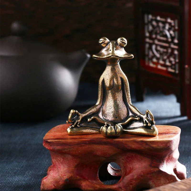 Buddha Stones Mini Piccola Rana Tartaruga Koi Pesce Lumaca Granchio Rame Ricchezza Decorazione per la casa - Image 2