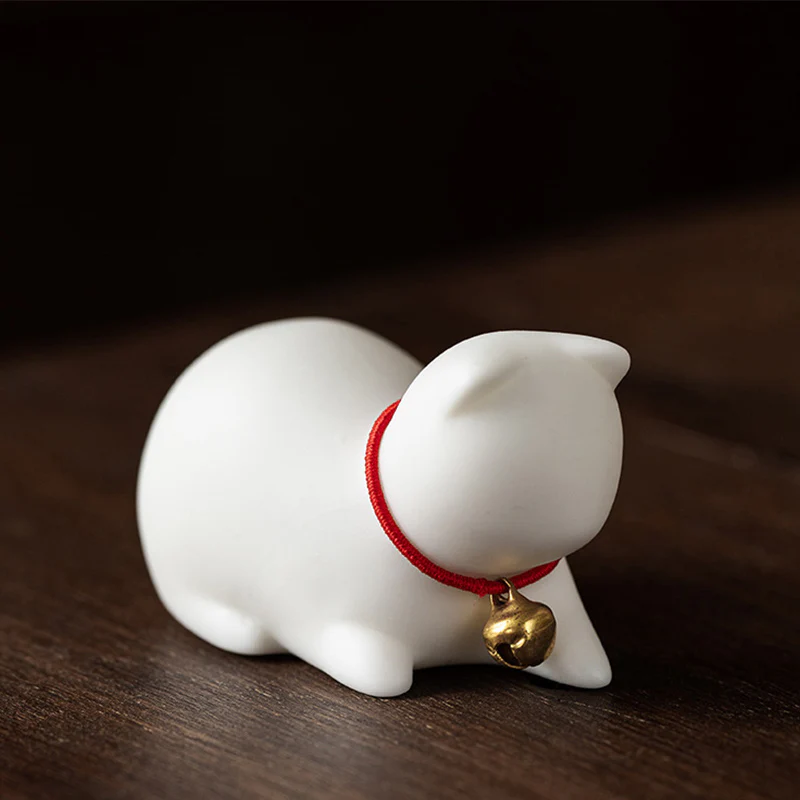 Buddha Stones Mini Piccolo Carino Gatto Tè Animale Domestico Ceramica Casa Scrivania Figurina Decorazione - Image 17