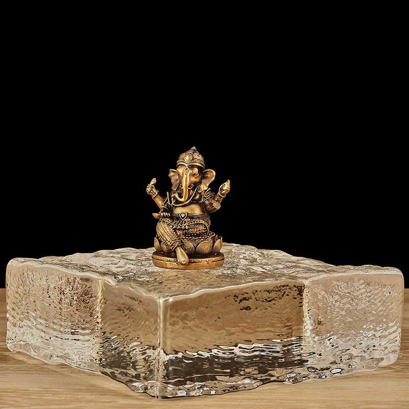 Buddha Stones Mini Piccolo Ganesh Ganpati Elefante Meditazione Statua Riflessione Casa Resina Decorazione - Image 14